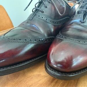 Bonton Men's Deep Red Leather Derbys